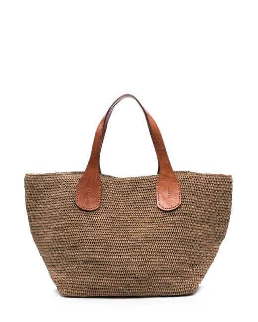IBELIV Brown Tokyo Ii Raffia Tote Shoulder Bag