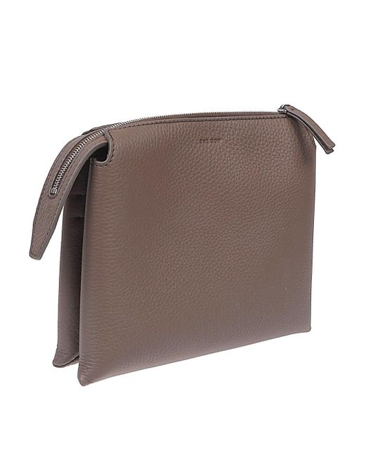 The Row Brown Nu Mini Leather Crossbody Bag
