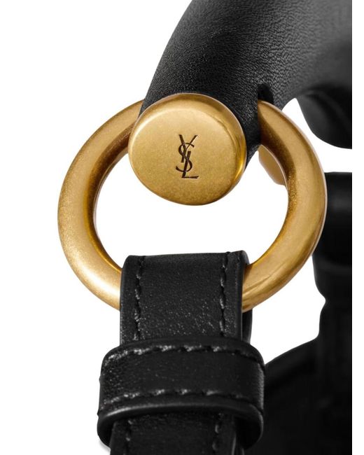 Saint Laurent Black Mombasa Small Leather Handbag