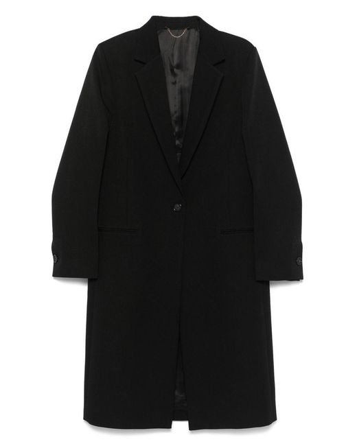 Totême Black Wool Tailored Coat