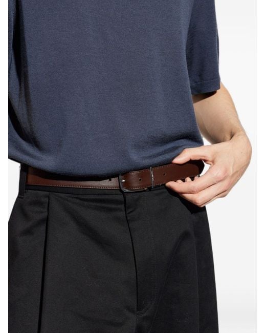 Paul Smith White Leather Reversible Belt for men