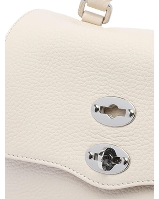 Zanellato White Postina Daily Baby Leather Handbag