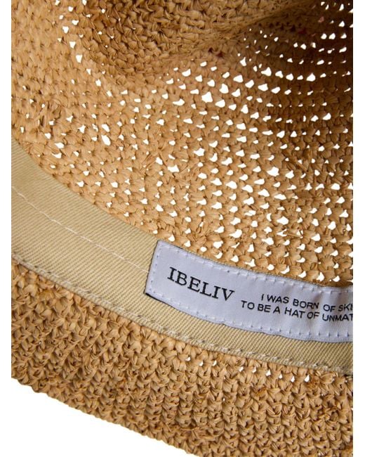 IBELIV Natural Lubeman Raffia Hat