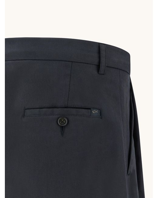 Paul & Shark Blue Dark Solid Pants for men