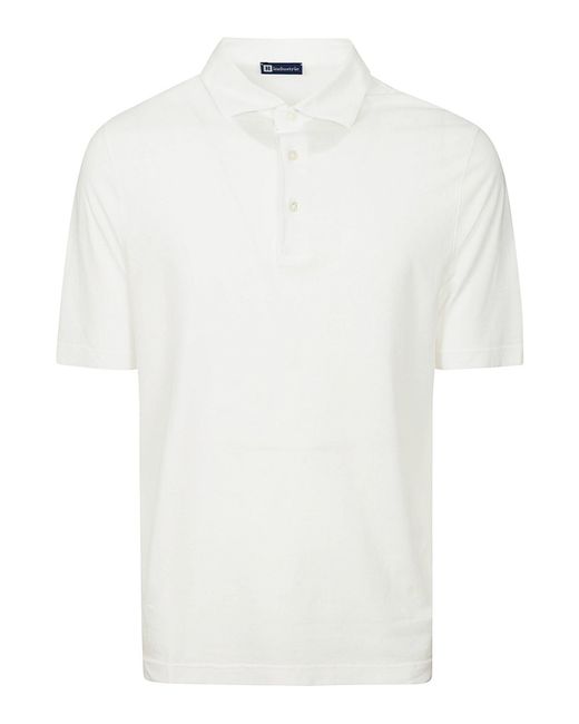 Filippo De Laurentis White Cotton Polo Shirt for men