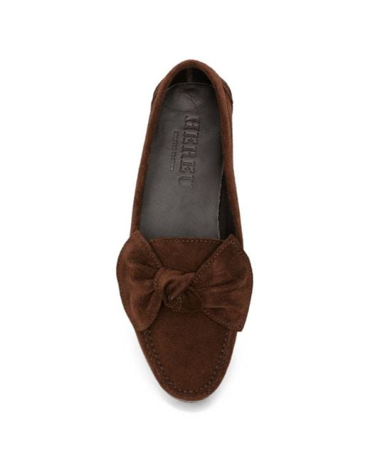 Hereu Brown Corbati Suede Leather Loafers