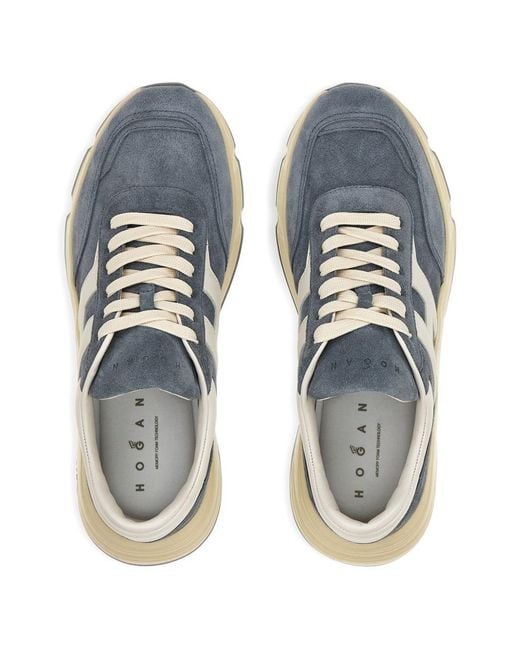 Hogan Blue Hyperlight Leather Sneakers for men