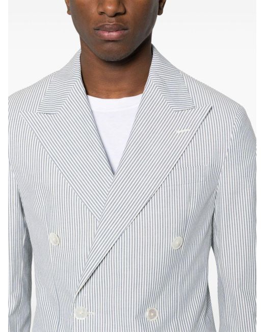 Polo Ralph Lauren Gray Striped Seersucker Blazer for men
