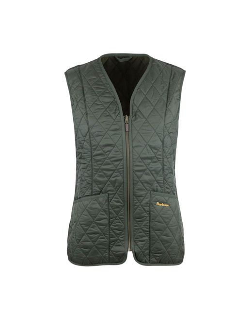 Barbour Green Down Vest With Logo