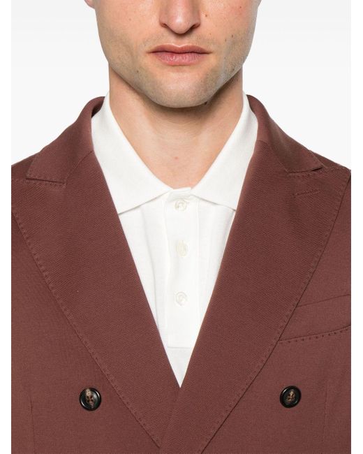 Circolo 1901 Brown Cotton Double-Breasted Jacket for men
