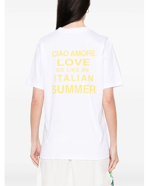 Giada Benincasa White Italian Summer T-Shirt