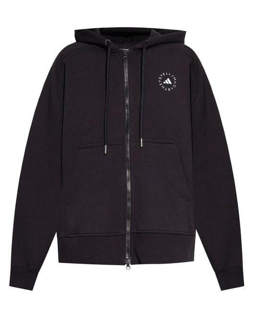 Adidas By Stella McCartney Blue Logo Cotton Hoodie