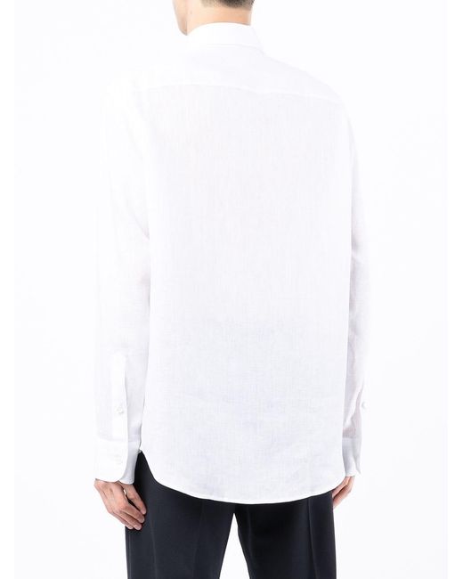 Brioni White Linen Shirt for men