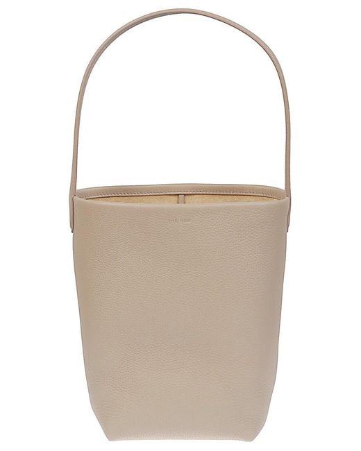 The Row White Park Tote Small Leather Tote