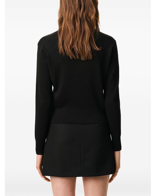 AMI Black Ami De Coeur Wool Cardigan