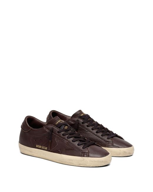 Golden Goose Deluxe Brand Brown Super-Star Leather Sneakers for men