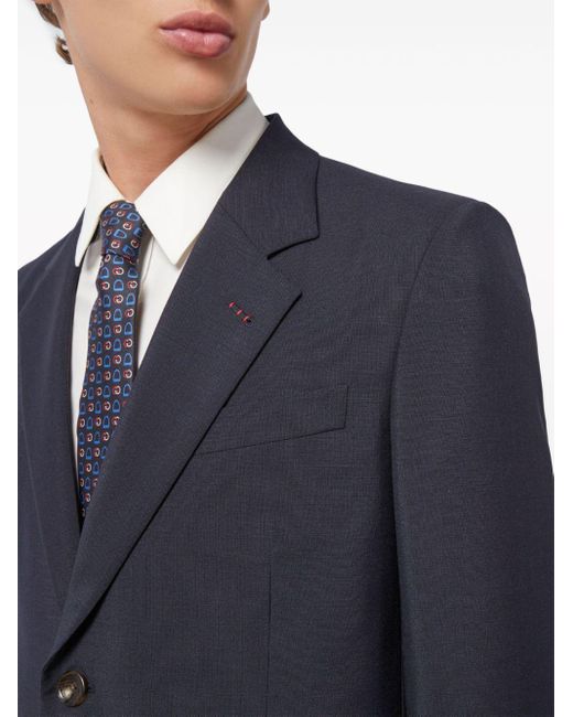 Gucci Blue Wool Single-Breasted Suit for men