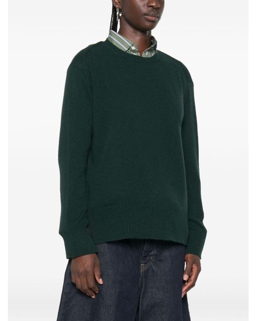 Be You Green Cashmere Crewneck Sweater
