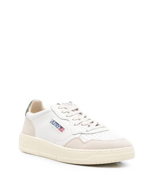 Autry White Medialist Low Sneakers for men