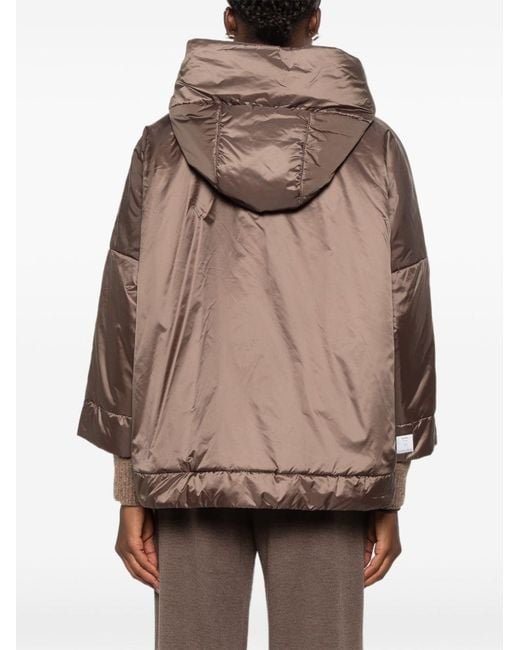 Max Mara Brown Nylon Padded Blouson Jacket