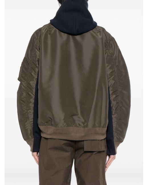 Sacai Black Hooded Jacket for men