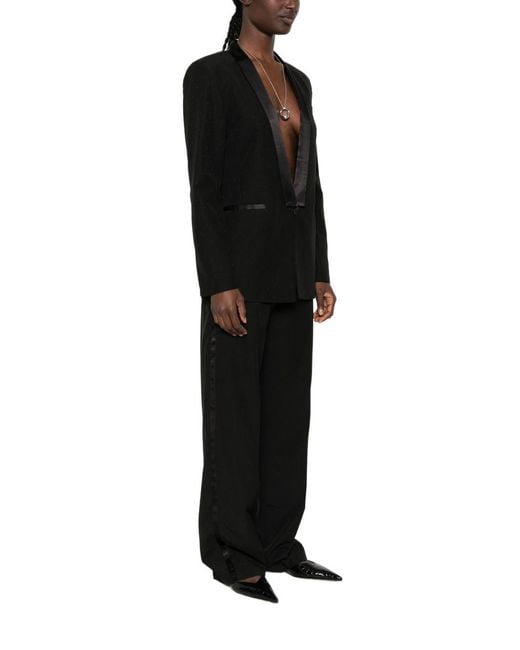 Forte_forte Black Wool Blend Smoking Jacket