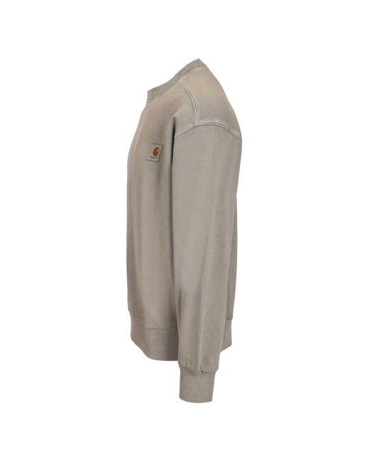 Carhartt Gray Cotton Crewneck Sweatshirt for men