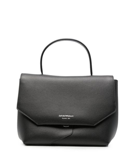 Emporio Armani Black Medium Leather Handbag