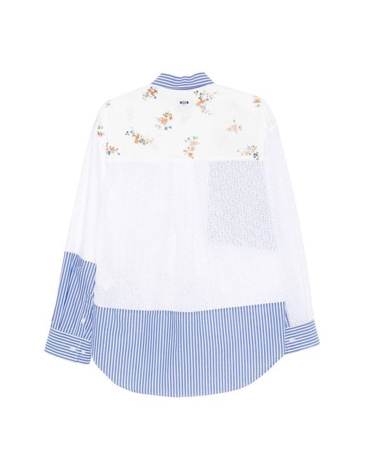 MSGM Blue Multicolored Shirt