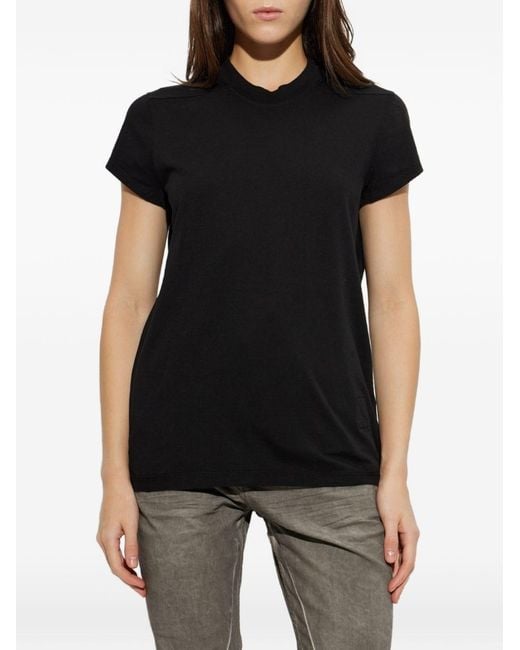 Rick Owens Black Cotton T-Shirt