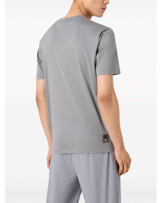 Emporio Armani Gray Double-faced Jersey T-shirt for men