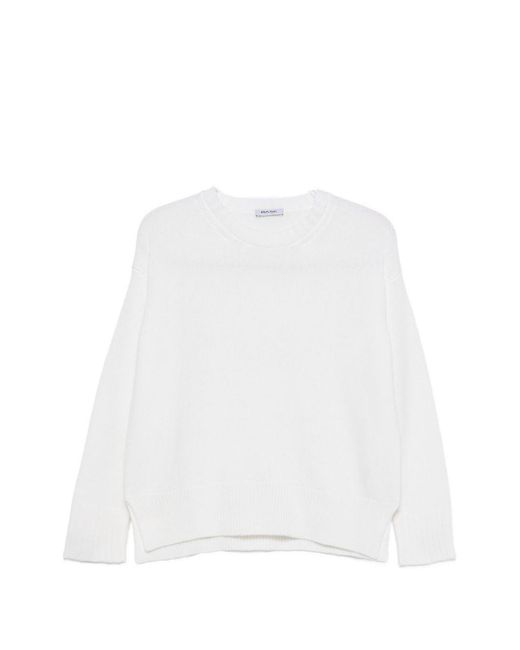 Base London White Wool And Cashmere Crewneck Sweater
