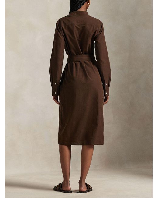 Polo Ralph Lauren Brown Dress With Belt