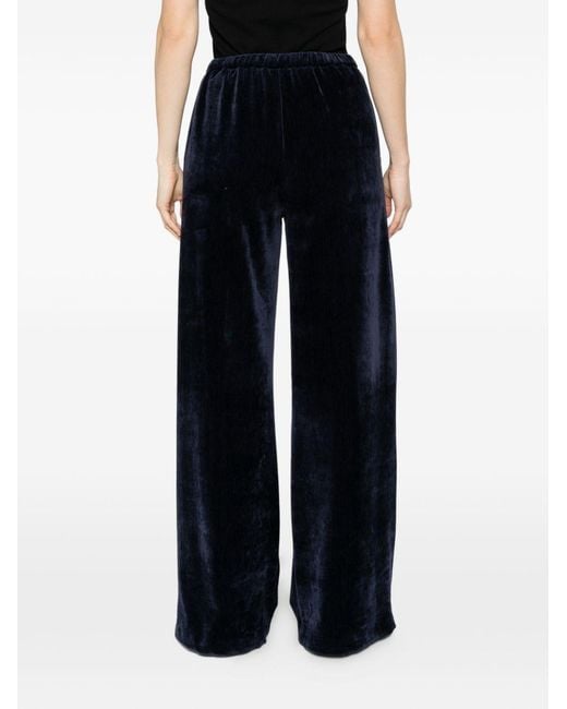 Forte_forte Blue Velvet High-Waisted Trousers