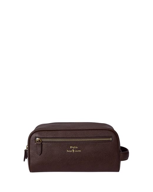 Polo Ralph Lauren Brown Leather Beauty Case for men