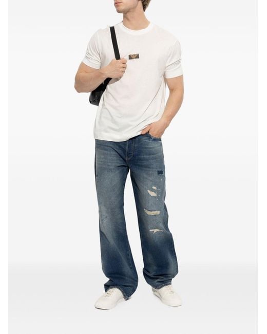 Emporio Armani White Logo T-Shirt for men