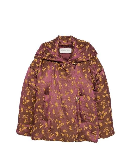Dries Van Noten Brown Vacali Printed Jacket