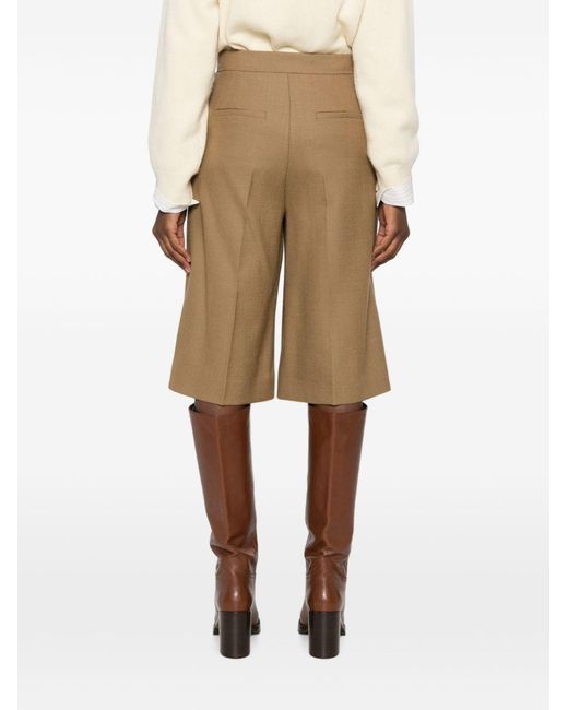 Max Mara Natural Wool Bermuda Shorts