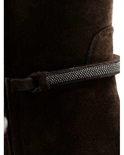 Brunello Cucinelli Black Leather Boots
