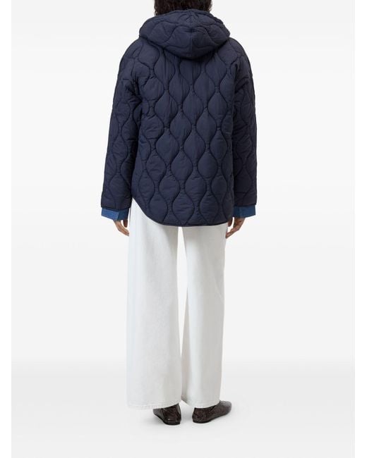Closed Blue Quilted Nylon Blouson Jacket