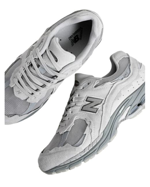 New Balance White Suede Sneakers for men