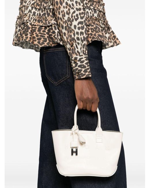 Mini Tote Bag di Hogan in White