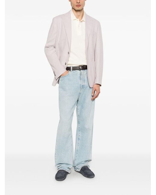Manuel Ritz Pink Single-Breasted Cotton Jacket for men