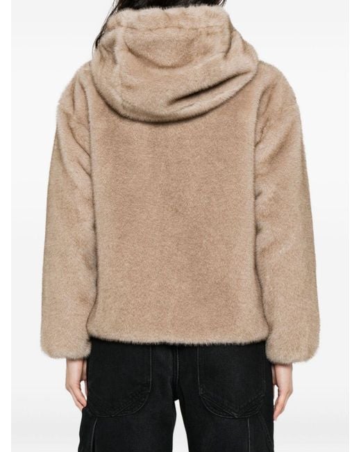 Herno Natural Faux Fur Bomber Jacket