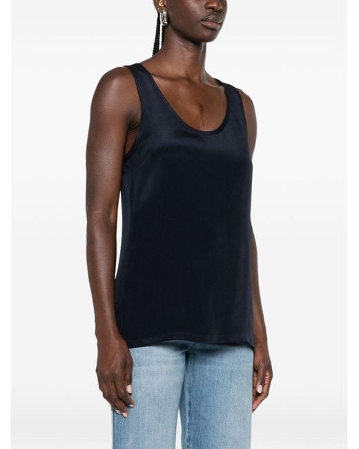 Max Mara Blue Silk Tank Top