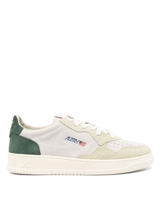 Autry White Medialist Low Leather Sneakers for men