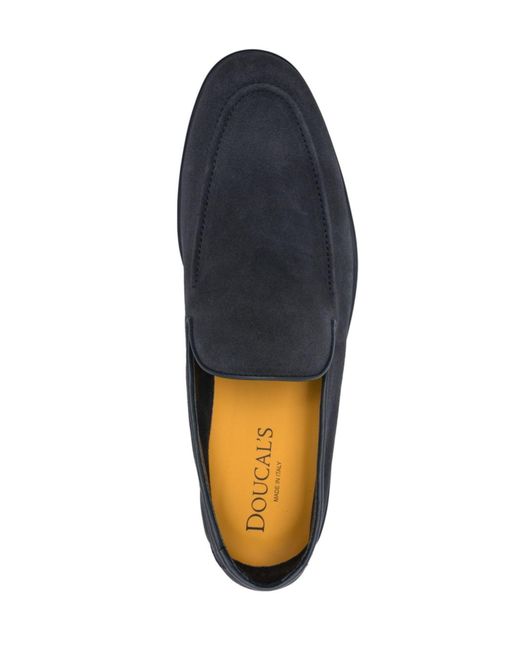 Doucal's Blue Suede Moccasin for men