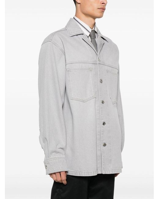 Bottega Veneta Gray Denim Shirt for men