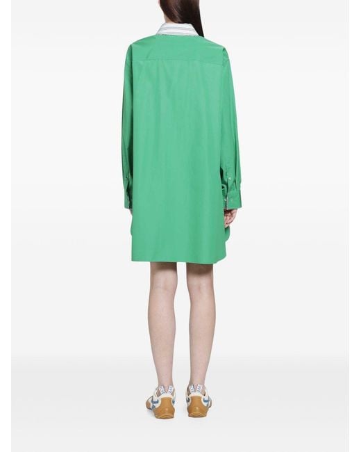 Loewe Green Cotton Chemisier Dress