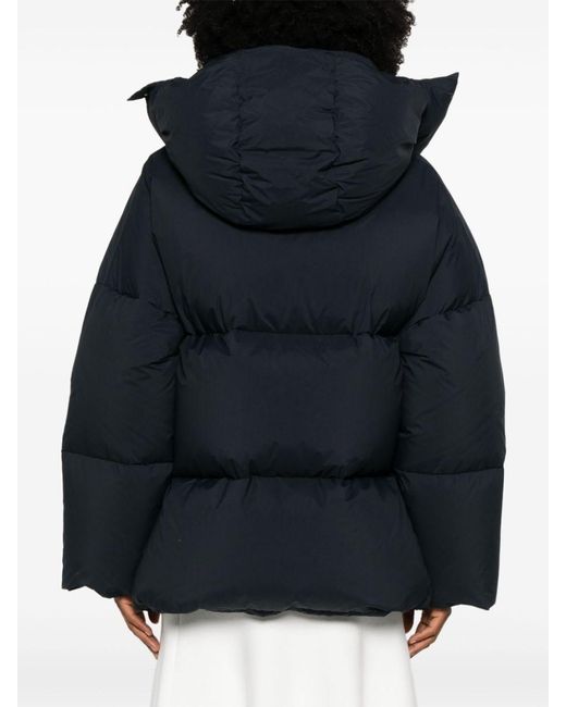 Alaïa Blue Nylon Short Padded Jacket